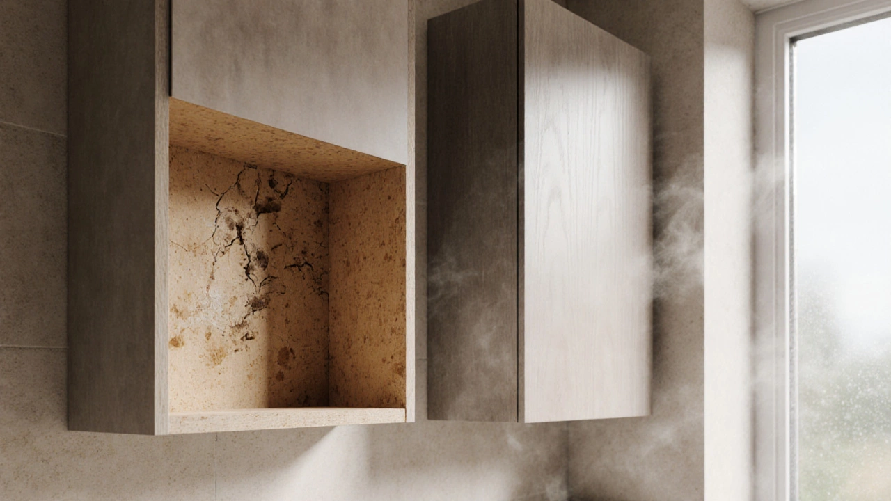 Какие материалы не разбухают от воды? Руководство по выбору мебели для ванной