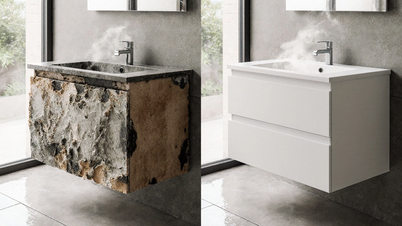 Что лучше для ванной комнаты: МДФ или ДСП?