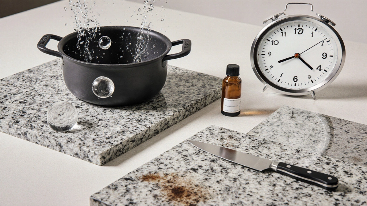 Тест долговечности: керамогранит выдерживает горячую сковороду и царапины.