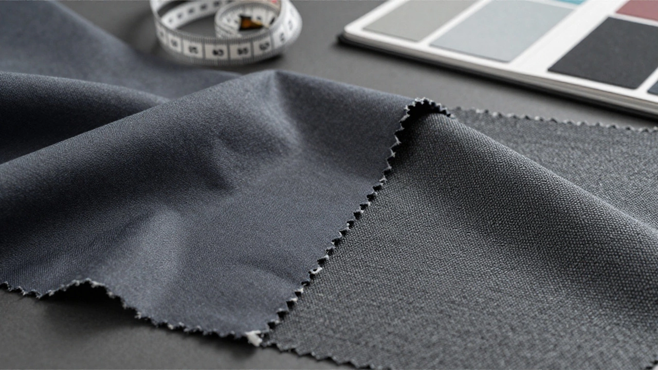 Сравнение двух тканей для мебели: дешёвая рвётся, дорогая — плотная и целая.